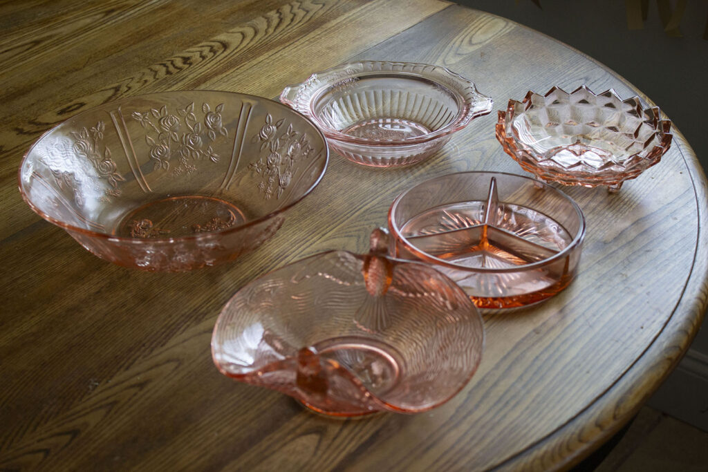 Things to Collect: Collection of pink depression glass