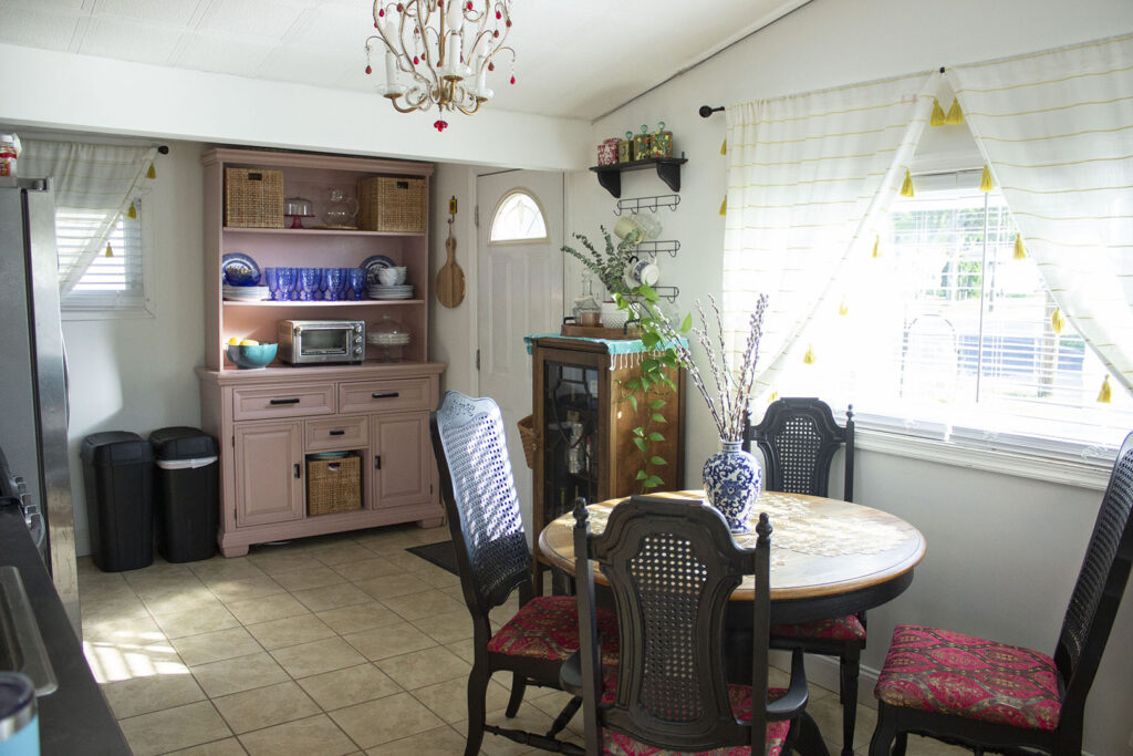 Kitchen with dining chairs and table