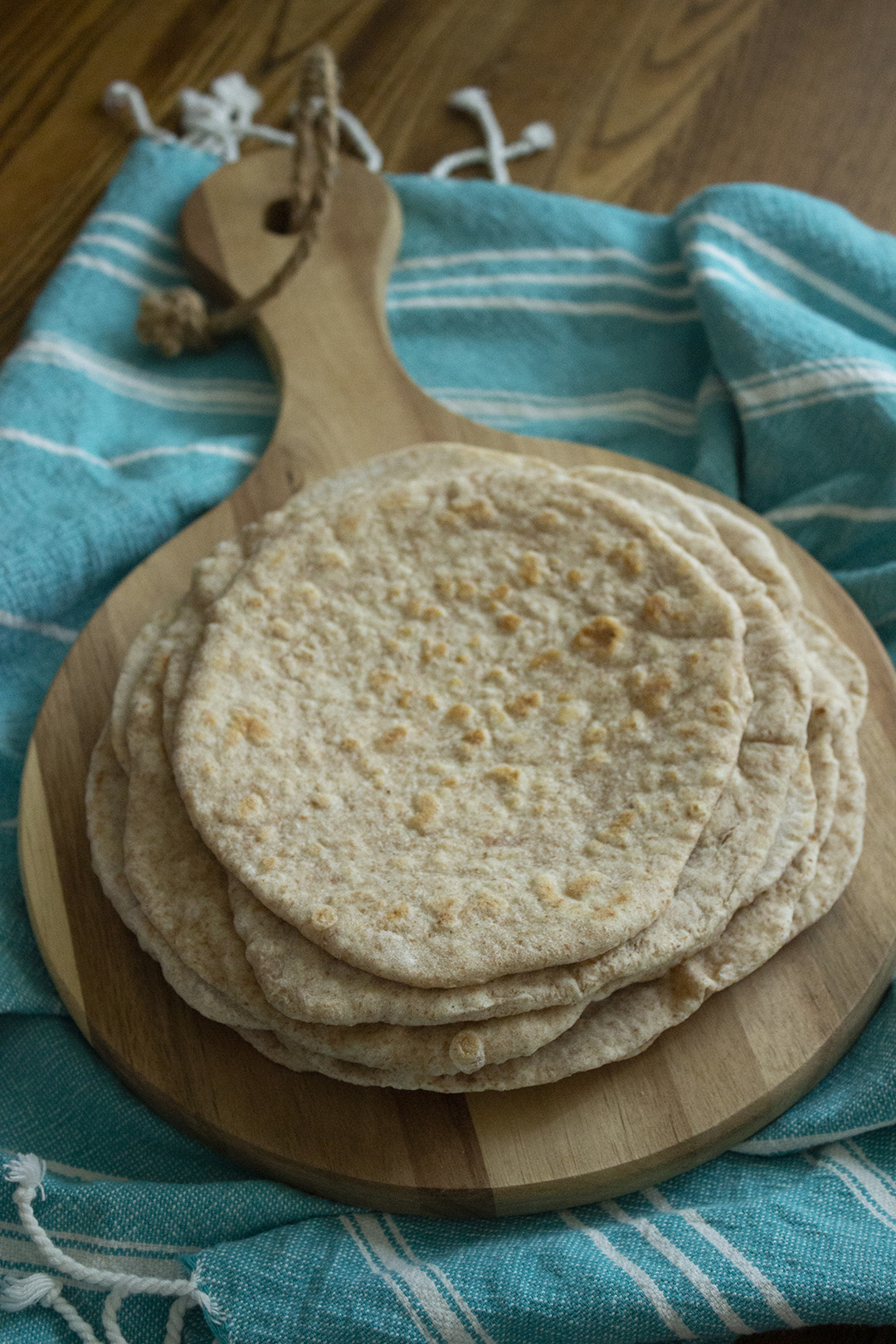 Stack of flour tortillas
