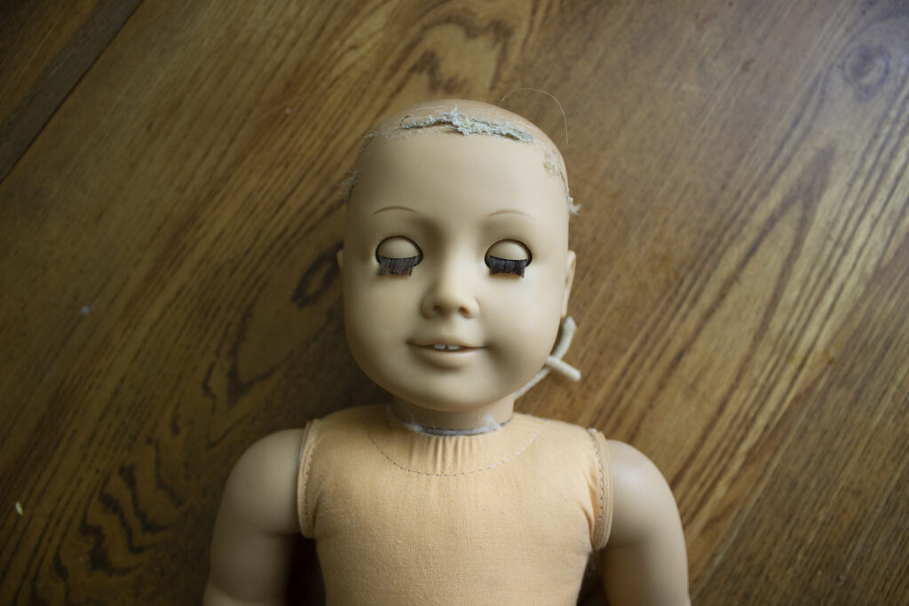 Bald American Girl doll