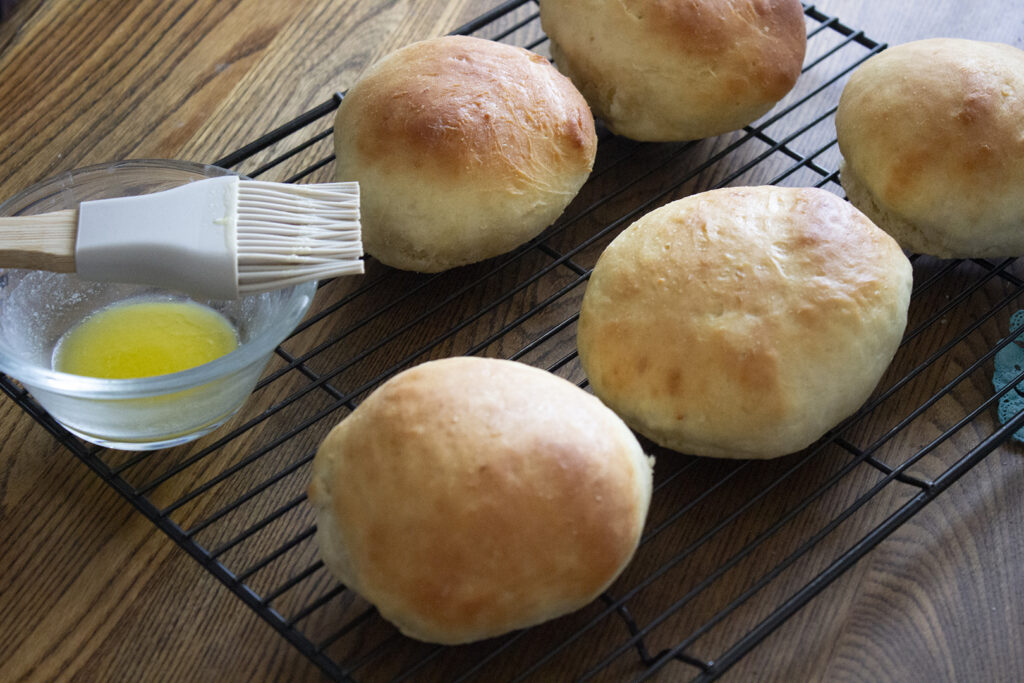 Best Bread Recipes: Hamburger Buns with butter