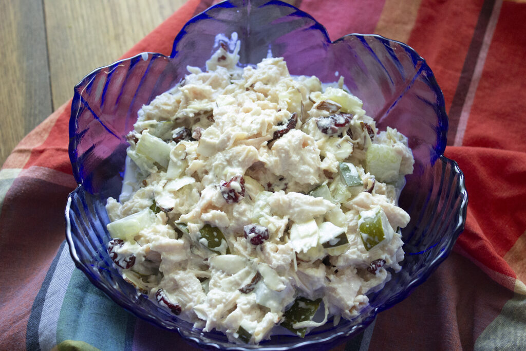 Bowl of Canned Chicken Salad