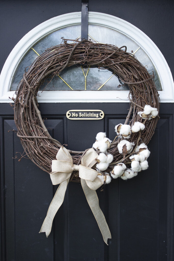 Cotton and Ribbon Wreath