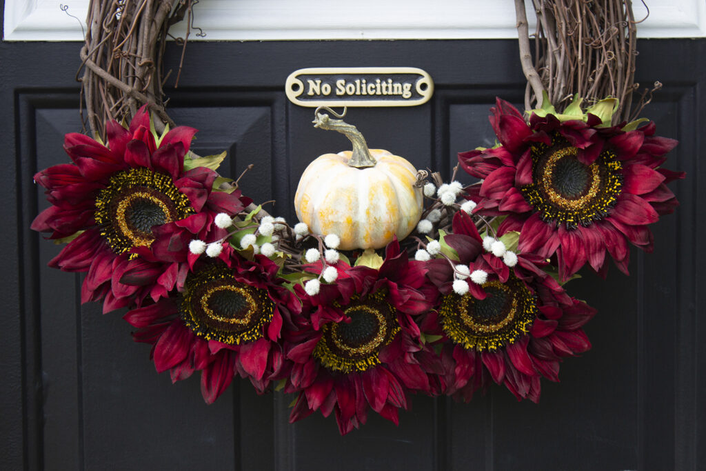 Pumpkin and Sunflower Wreath