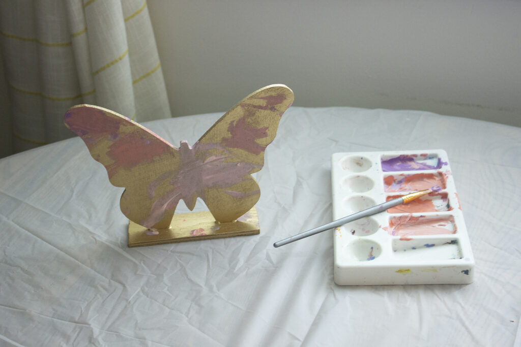 Craft for Toddlers: Painted Wooden Butterfly