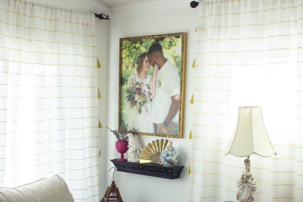 How to Frame Canvas: Printed Wedding Photo