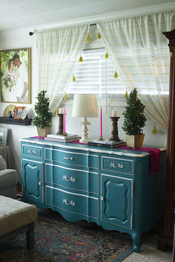Find Your Interior Design Style: Blue Buffet Table