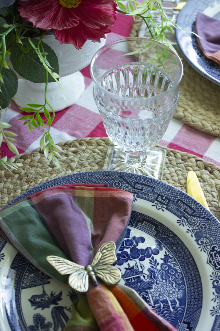 Pink Gingham Tablescape