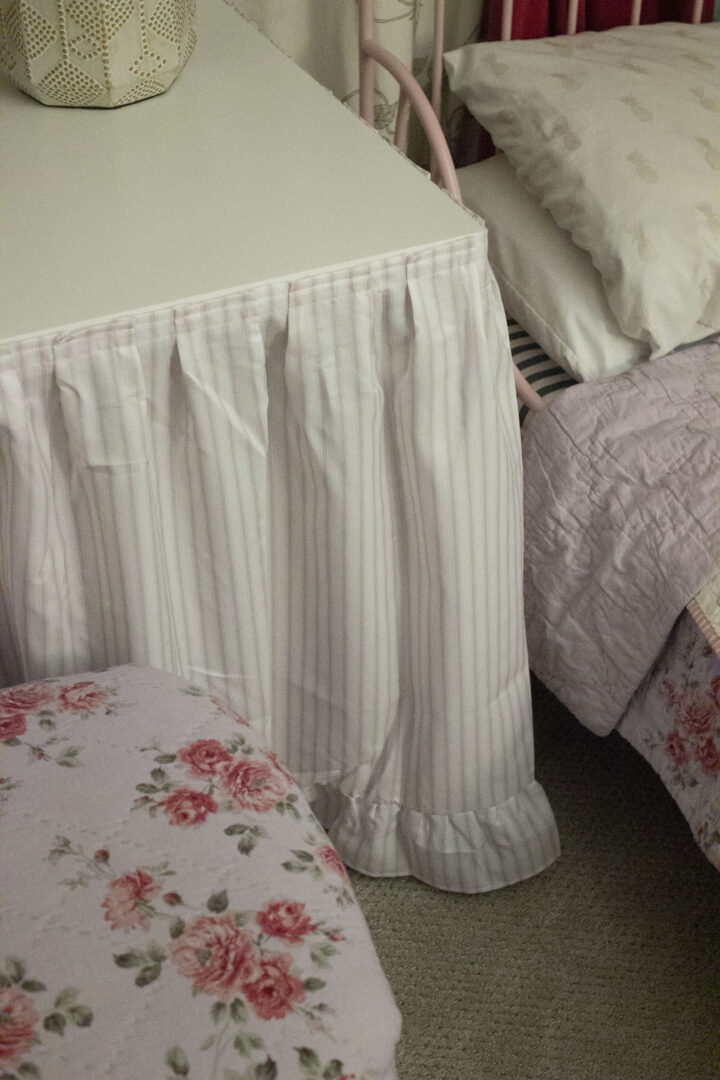 Ikea Desk Hack: Skirted desk