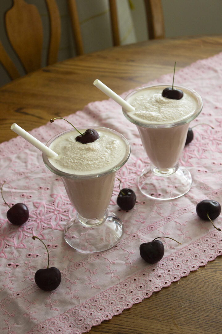 Cherry Almond Espresso Milkshake