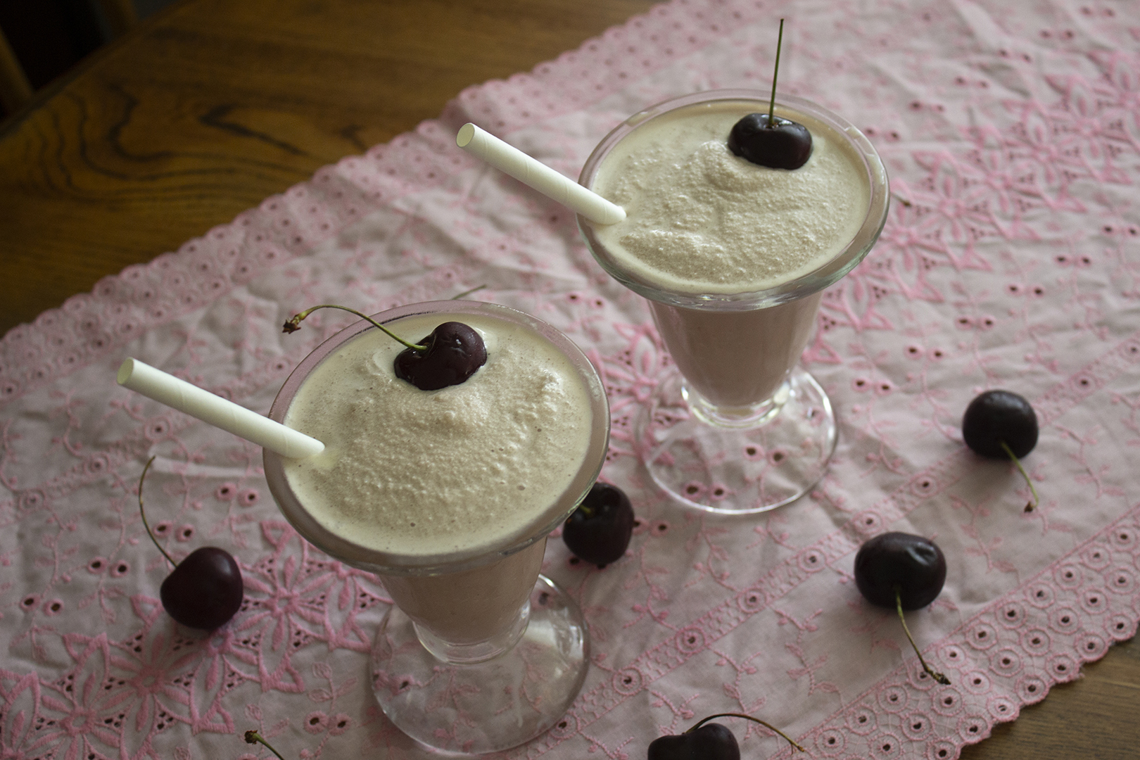 Cherry Almond Espresso Milkshake