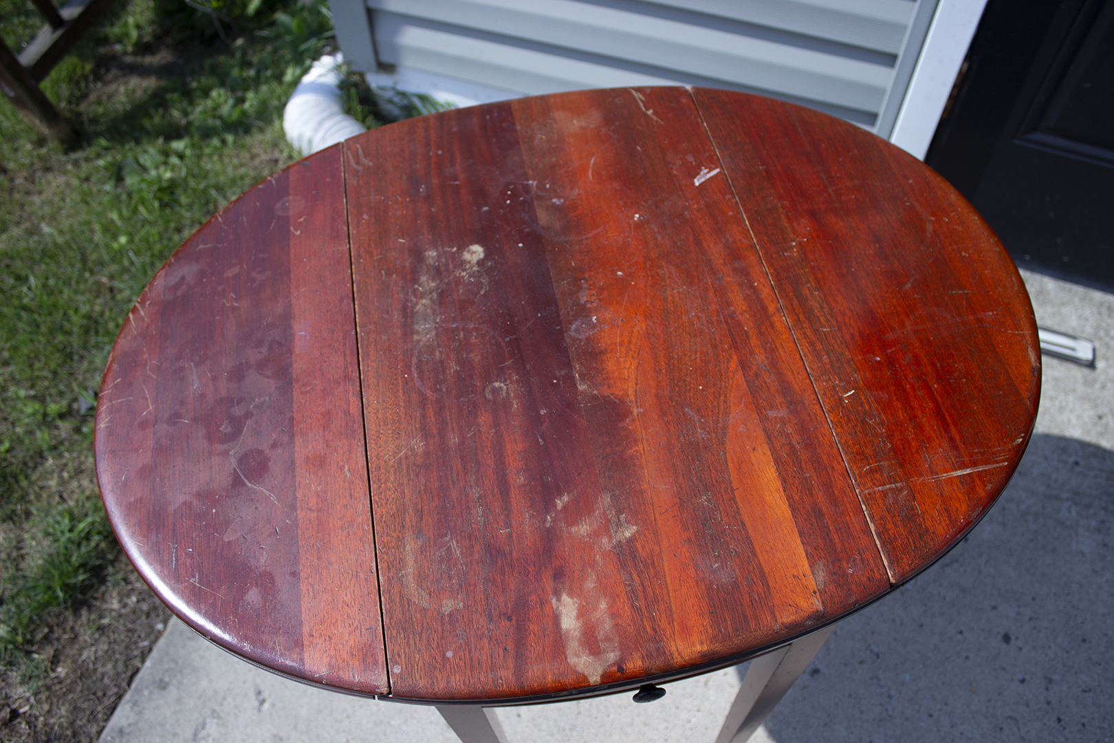 Scuffed up end table top
