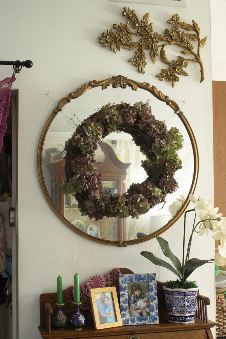 dried hydrangea wreath