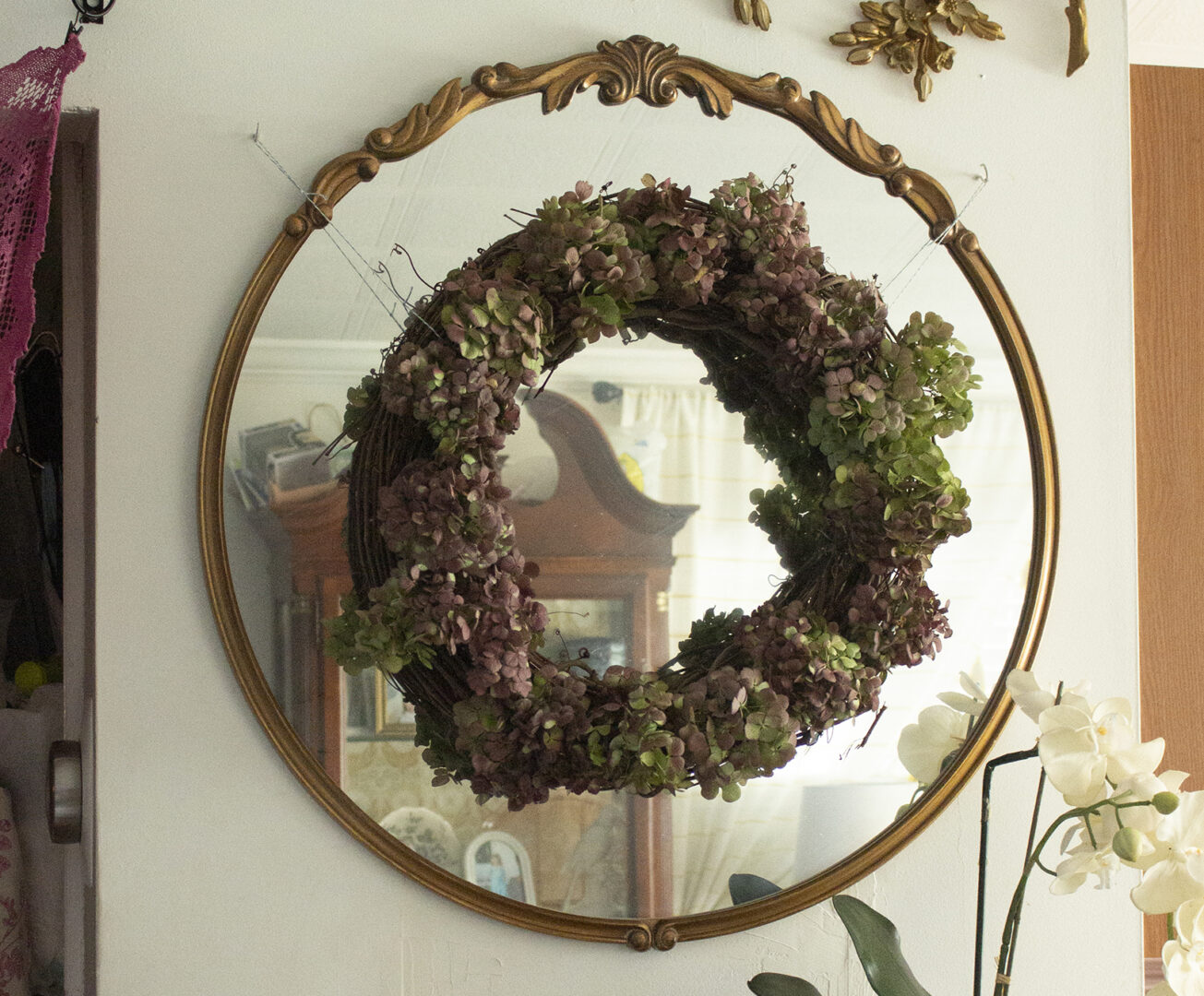 Fall Decor Ideas: Dried Hydrangea Wreath