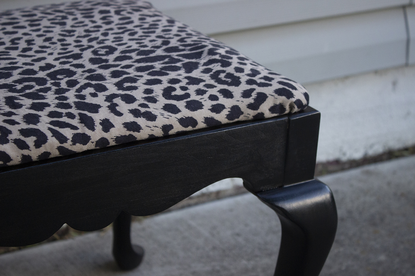 closeup of bench makeover