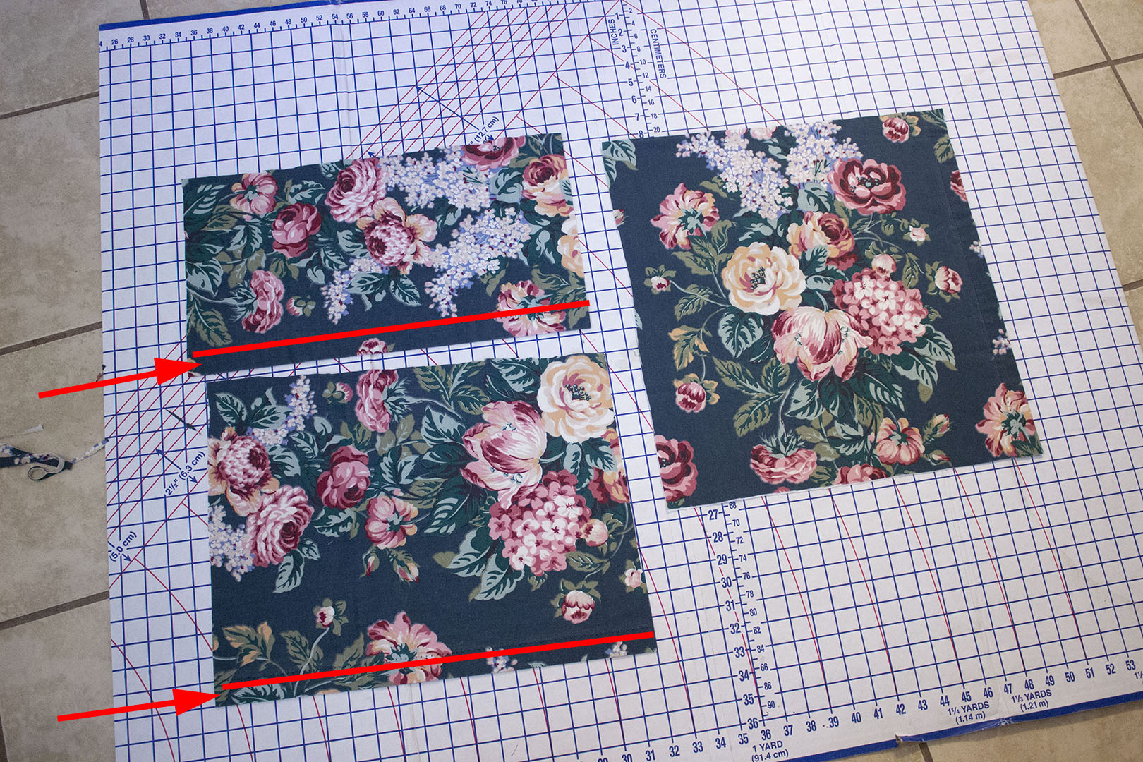 Three DIY pillow pieces
